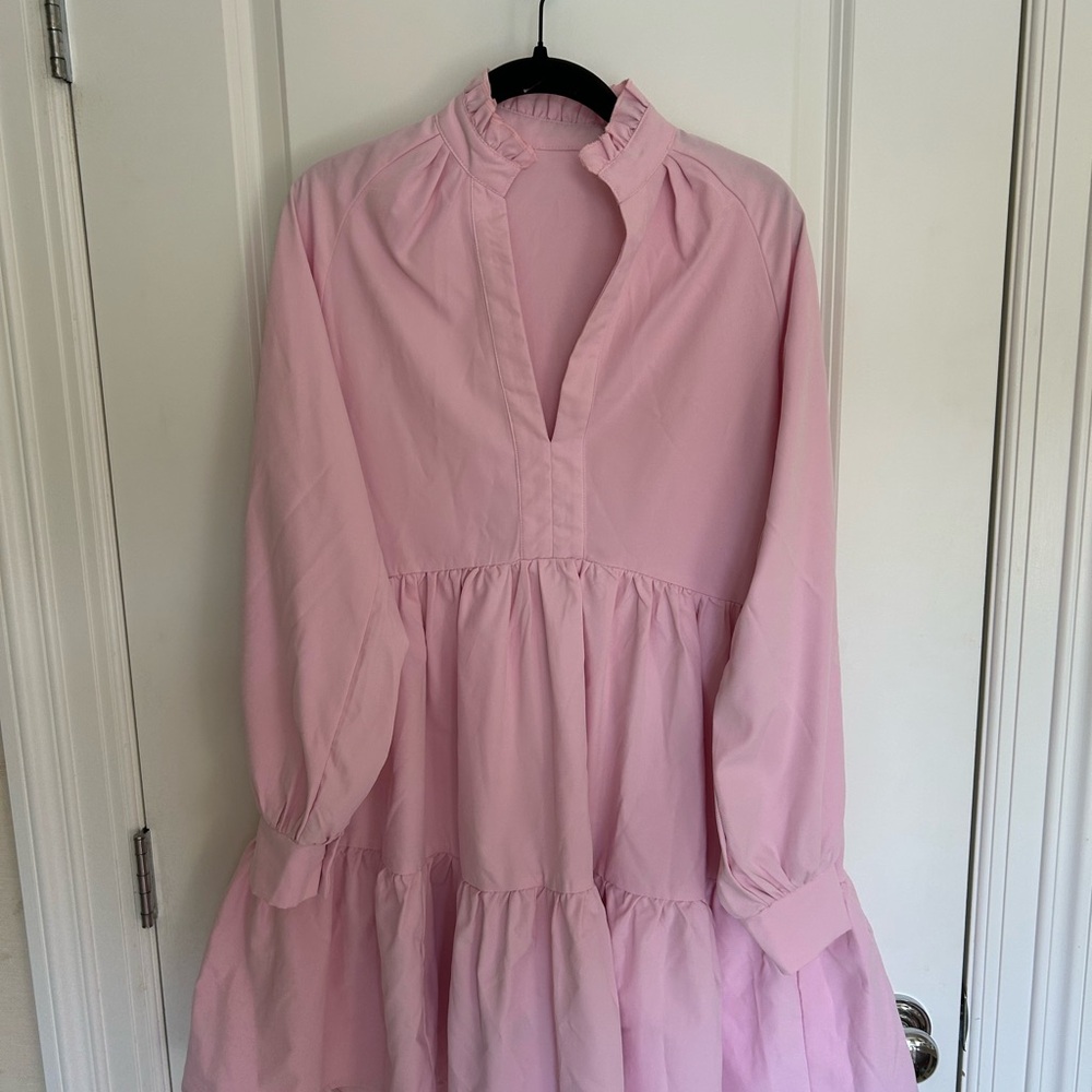 Pink Ruffled Kids Dress